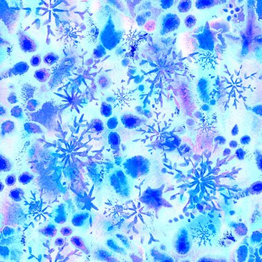 Mavi beyaz sihirli kar toprağı