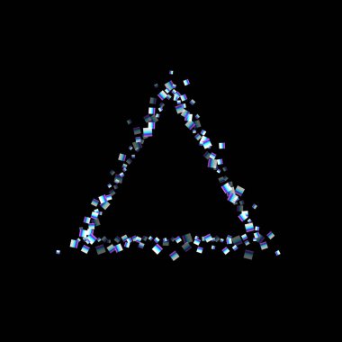 Gökkuşağı, yanardöner dikdörtgen, parlak konfeti.