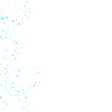 Mavi, turkuaz, turkuaz parıltılı yıldız konfetisi