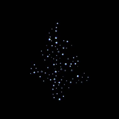 Gökkuşağı, yanardöner dikdörtgen, parlak konfeti.