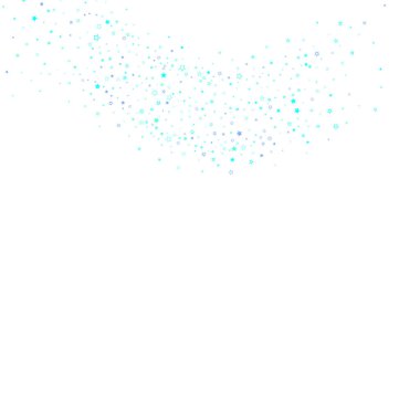 Mavi, turkuaz, turkuaz parıltılı yıldız konfetisi