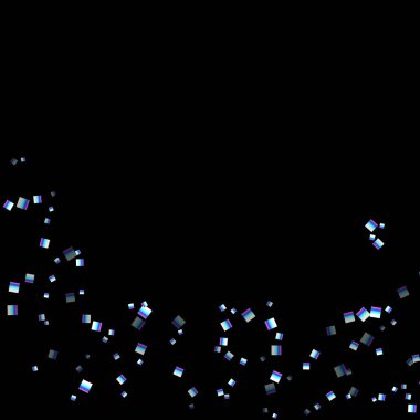 Gökkuşağı, yanardöner dikdörtgen, parlak konfeti.