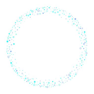 Mavi, turkuaz, turkuaz parıltılı yıldız konfetisi