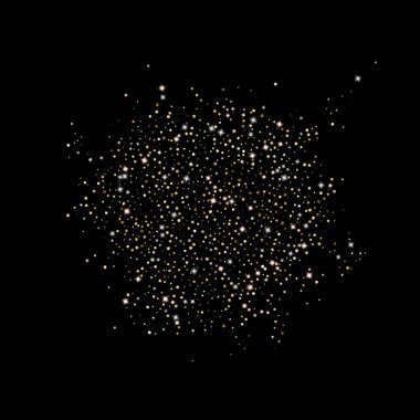 Altın Parıldayan Yıldızlar. Lüks Parlak Konfeti.