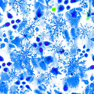 Gerçeküstü kozmik büyü. Sıra dışı, dikişsiz suluboya deseni. Bitmek bilmeyen tekrar.