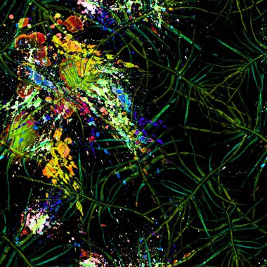 Tropik Yeşil Kusursuz Desen.