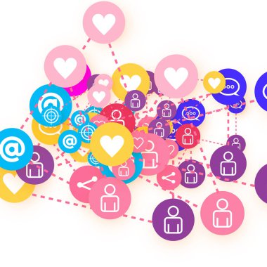 Sosyal medya pazarlaması, İletişim konsepti.