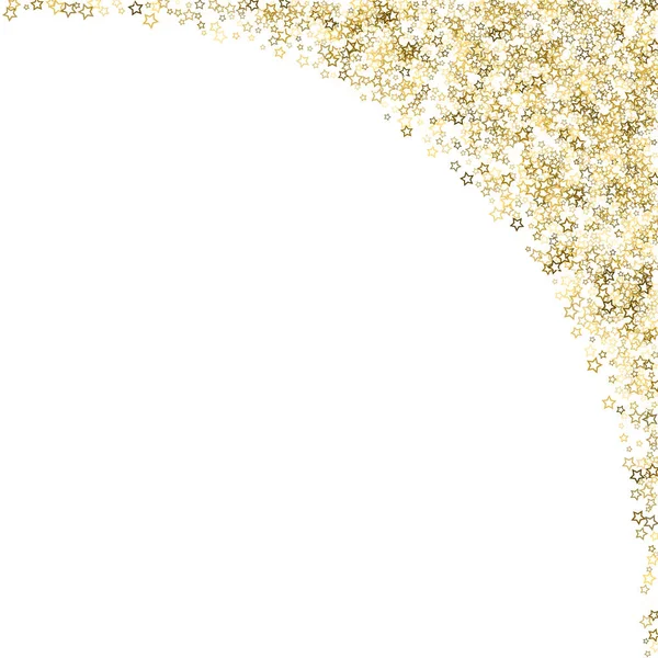 Glitter Stars. Lujo Confetti diminuto oro Navidad — Vector de stock