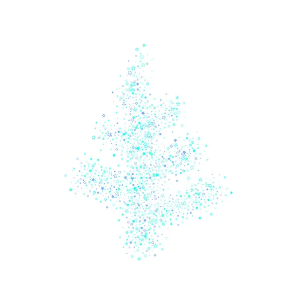 Azul, cian, estrellas de brillo turquesa confeti — Vector de stock