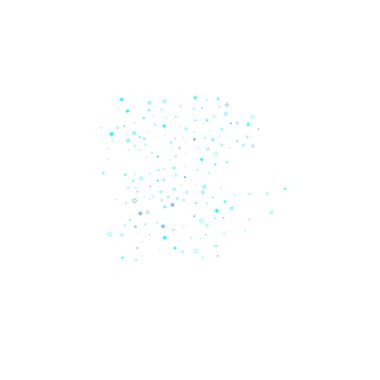 Mavi, turkuaz, turkuaz parıltılı yıldız konfetisi