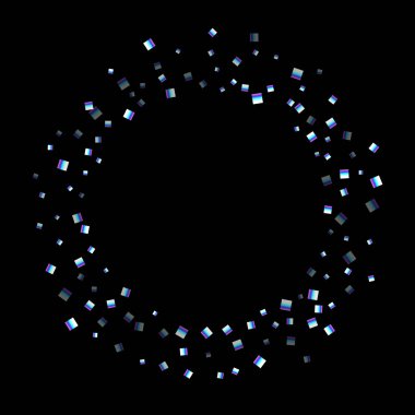 Gökkuşağı, yanardöner dikdörtgen, parlak konfeti.