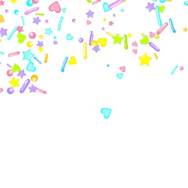 Pırıl pırıl. Kek, tatlı, fırın konfetisi.