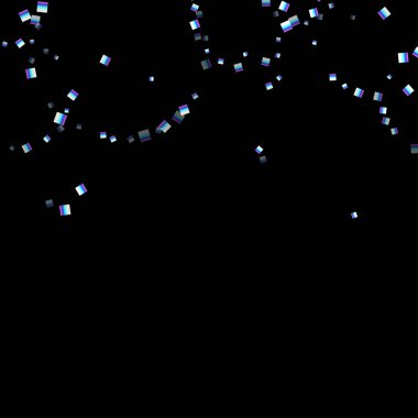 Gökkuşağı, yanardöner dikdörtgen, parlak konfeti.