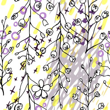 Sanatsal Yaratıcı Tropikal Siyah Beyaz Modern