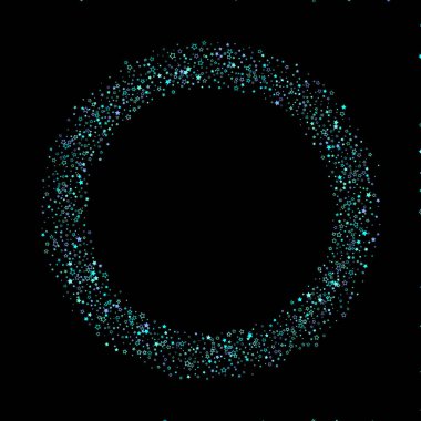 Mavi, turkuaz, turkuaz parıltılı yıldızlar, konfeti.