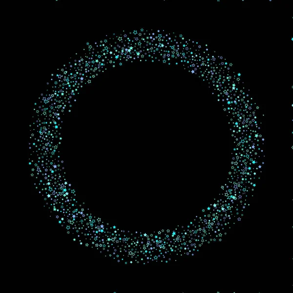 Mavi, turkuaz, turkuaz parıltılı yıldızlar, konfeti.