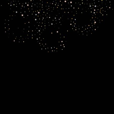 Altın Parıldayan Yıldızlar. Lüks Parlak Konfeti.