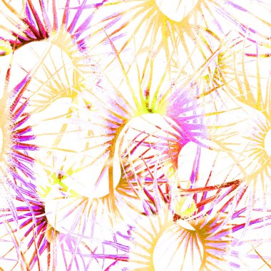 Tropik Pastel Kusursuz Desen. Yaz Ormanı