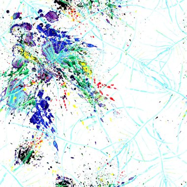 Tropikal Mavi Kusursuz Desen