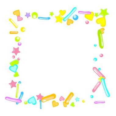 Pırıl pırıl. Kek, tatlı, fırın konfetisi.