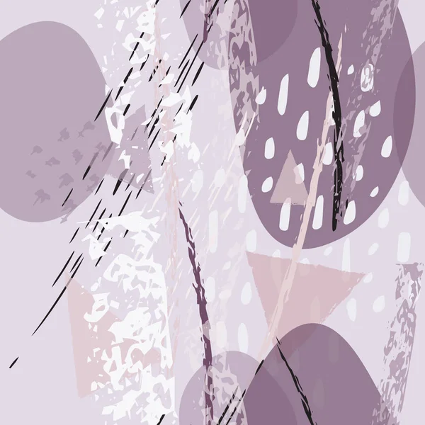 Collage Hedendaagse Texturen. Artistiek modern — Stockvector