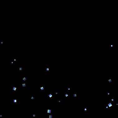 Gökkuşağı, yanardöner dikdörtgen, parlak konfeti.