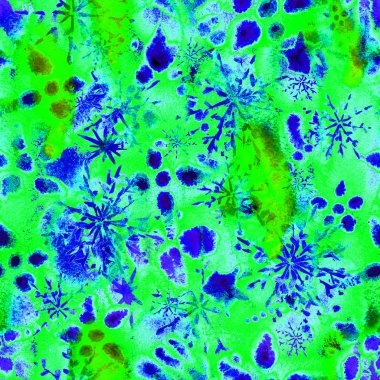 Gerçeküstü kozmik büyü. Sıra dışı, dikişsiz suluboya deseni. Bitmek bilmeyen tekrar.