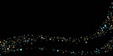 Altın, Mavi yıldızlar, çıkıntı, parlak konfeti. 