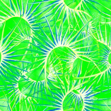Tropik Yeşil Kusursuz Desen.