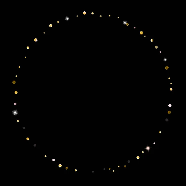 Золотые блестящие звезды. Шикарные конфетти Шини. — стоковый вектор