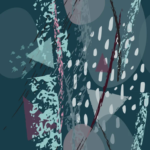 (Inggris) Collage Contemporary Textures Artistik Modern - Stok Vektor