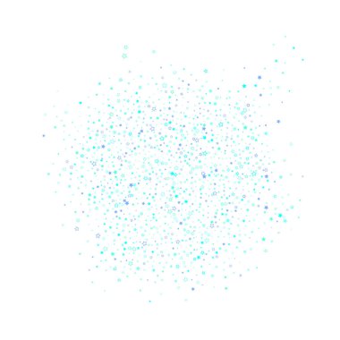 Mavi, turkuaz, turkuaz parıltılı yıldız konfetisi