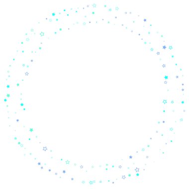 Mavi, turkuaz, turkuaz parıltılı yıldız konfetisi