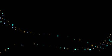 Altın, Mavi yıldızlar, çıkıntı, parlak konfeti. 