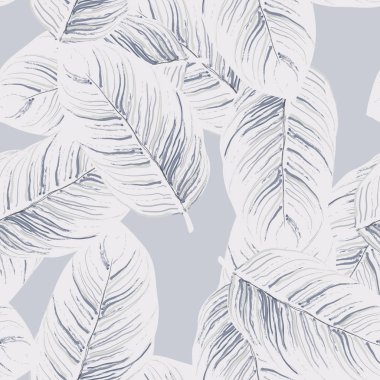 Tropik Yaprak. Modern Motif. Orman baskısı. Yapraklar