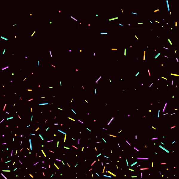 Tło imprezy Sprinkles ziarnisty. Słodkie konfetti — Wektor stockowy