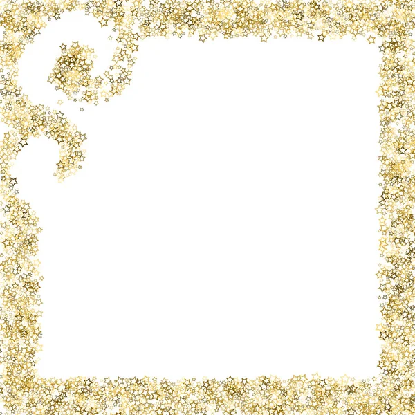 Glitter Stars. Luxury Confetti minúsculo Natal de Ouro — Vetor de Stock