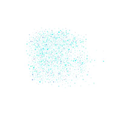 Mavi, turkuaz, turkuaz parıltılı yıldız konfetisi