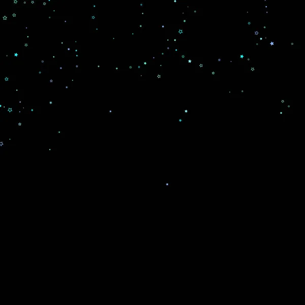 Bleu, cyan, turquoise étoiles à paillettes, confettis. — Image vectorielle