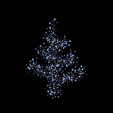 Gökkuşağı, yanardöner dikdörtgen, parlak konfeti.