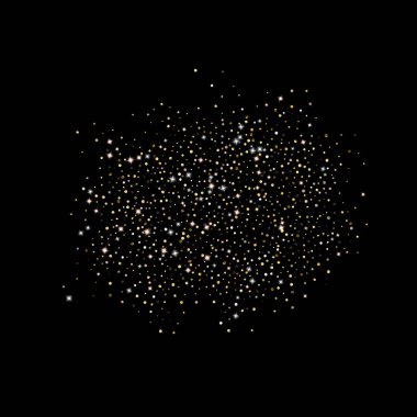 Altın Parıldayan Yıldızlar. Lüks Parlak Konfeti.