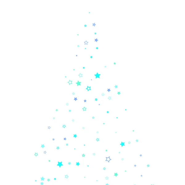 Modré, azurové, tyrkysové třpytivé hvězdy konfety — Stockový vektor