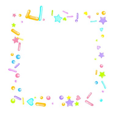 Pırıl pırıl. Kek, tatlı, fırın konfetisi.