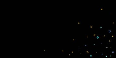 Altın, Mavi yıldızlar, çıkıntı, parlak konfeti. 