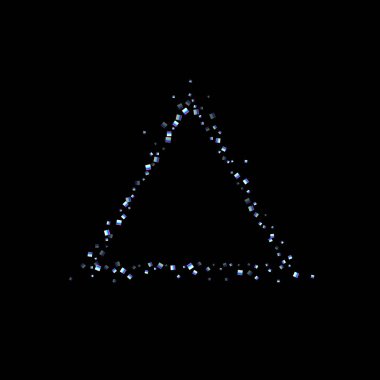 Gökkuşağı, yanardöner dikdörtgen, parlak konfeti.