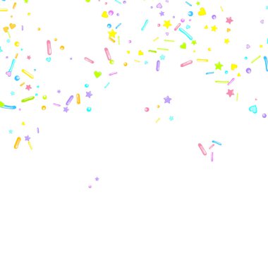 Pırıl pırıl. Kek, tatlı, fırın konfetisi.