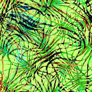 Tropik Yeşil Kusursuz Desen.