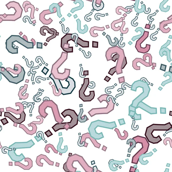 Quiz seamless pattern. Question marks, doubt, faq — Stock Vector