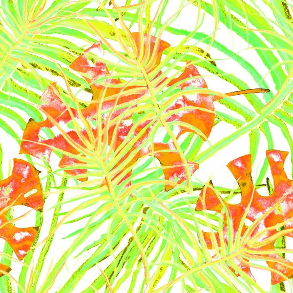 Tropical Green Seamless Pattern.
