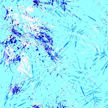 Tropikal Mavi Kusursuz Desen